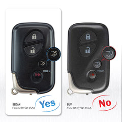 Keyless Remote Smart Key Fob for Lexus Compatible with 2007-2011 ES350 GS450h 2006-2011 IS250 IS350 FCC ID:HYQ14AAB 271451-0140 KR-L4RA