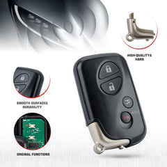 4 Buttons Keyless Entry Proximity Smart Remote Key Fob for Lexus Compatible with for 2009-2015 RX350 2010-2015 RX450h 2010-2016 GX460 2008-2013 LX570 2011-2016 CT200h HYQ14ACX Wholesale KR-L4RB-05