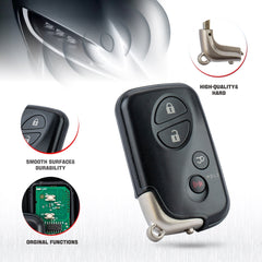 4 Buttons Keyless Entry Proximity Smart Remote Key Fob for Lexus Compatible with for 2009-2015 RX350 2010-2015 RX450h 2010-2016 GX460 2008-2013 LX570 2011-2016 CT200h HYQ14ACX Wholesale KR-L4RB-10