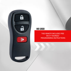 3 Button Keyless Remote Car Key Fob Replacement for Nissan with FCC ID: KBRASTU15, CWTWB1U415, CWTWB1U733, CWTWB1U821  KR-N3RA