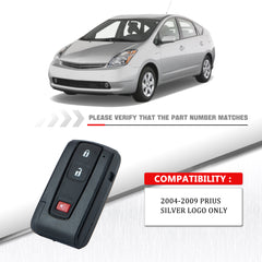 Smart Key Fob fits 2004 - 2009 Toyota Prius Keyless Entry Remote for Silver Logo Only (FCC ID:MOZB31EG)