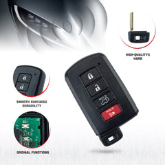 New SMART Car Key Fob Replacement For 2013-2018 TOYOTA RAV4 REMOTE FCCID:HYQ14FBA （281451-0020 ）BOARD KR-T4RG